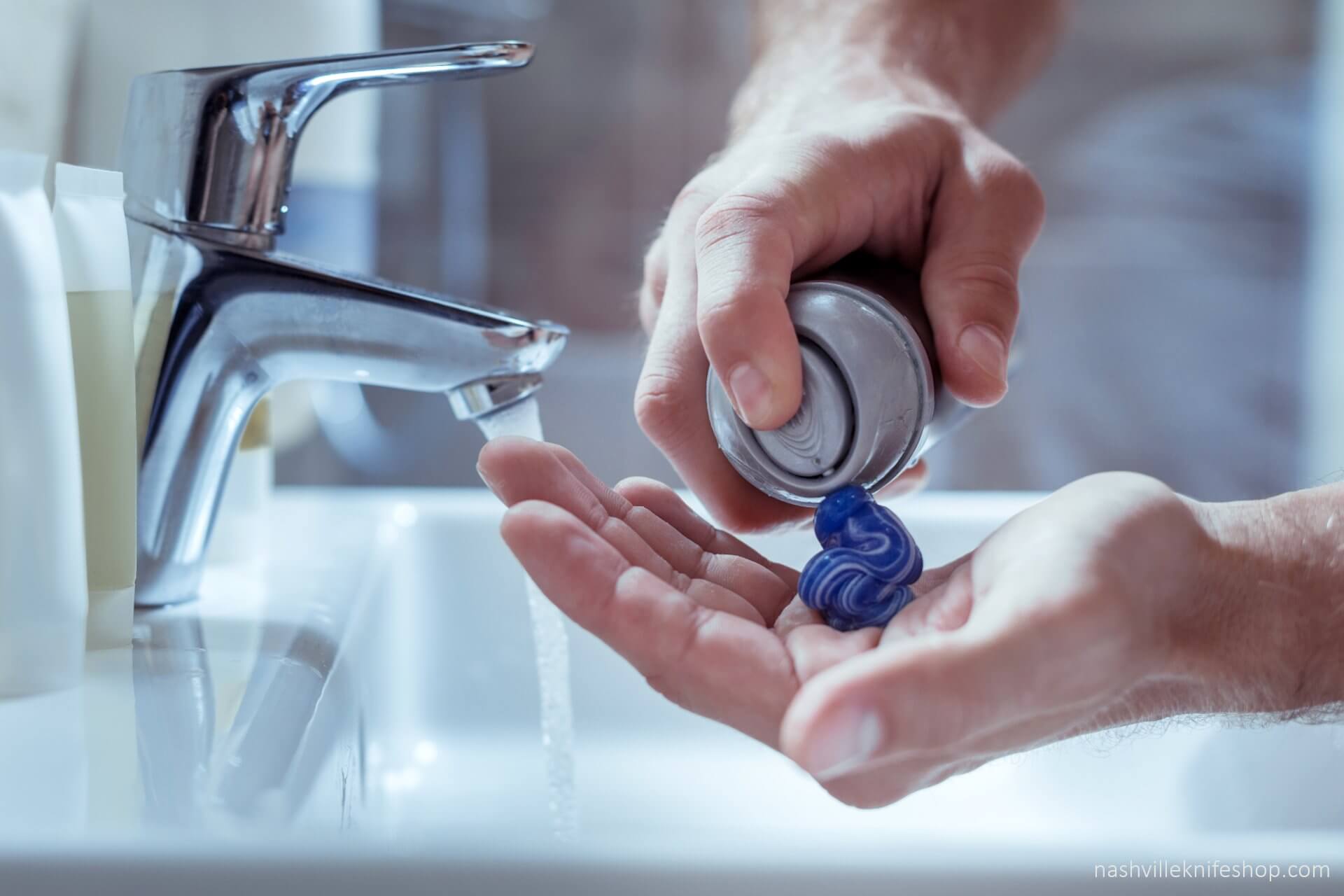 Shaving gel is available in color as well as transparent